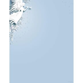 Great Papers! Winter Snow Angel Letterhead, for Invitations, Announcements and Personal Messages, Printer Friendly 8.5" x 11", 50 Pack (2023040)