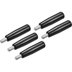 uxcell Revolving Handle Grip, 5Pcs M12x100mm(DxL) Threaded Handwheel Screw Knobs Crank Handle for Industry Lathe Milling Machine