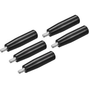 uxcell Revolving Handle Grip, 5Pcs M12x100mm(DxL) Threaded Handwheel Screw Knobs Crank Handle for Industry Lathe Milling Machine