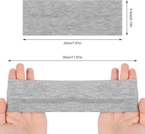 6 قطع من عصابات الرأس للرياضة، عصابات رأس للنساء والرجال، عصابات رأس قطنية رياضية ماصة للرطوبة، عصابات رأس ناعمة قابلة للتمدد لتمارين اليوغا والجري (أسود وأبيض ورمادي) in Kuwait