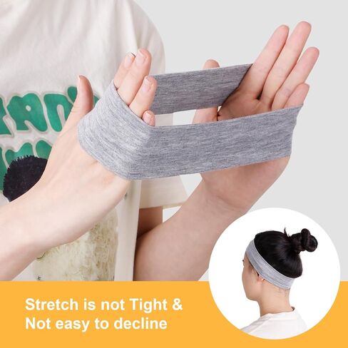 6 قطع من عصابات الرأس للرياضة، عصابات رأس للنساء والرجال، عصابات رأس قطنية رياضية ماصة للرطوبة، عصابات رأس ناعمة قابلة للتمدد لتمارين اليوغا والجري (أسود وأبيض ورمادي) in Kuwait