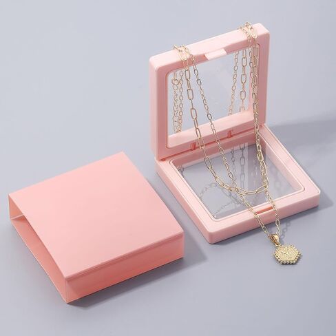 قلادة ذهبية رقيقة للنساء، قلادة طبقات مطلية بالذهب عيار 14 قيراط، قلادة جميلة بالأحرف الأولى سداسية الشكل، قلادات ذهبية هدية عصرية للفتيات والنساء in Kuwait