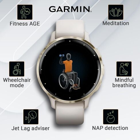 Garmin Venu 3 GPS Smartwatch AMOLED Display 45 mm Watch, Advanced Health and Fitness Features, Up to 14 Days of Battery, Wheelchair Mode, Sleep Coach, Black with Black Earbuds Bundle in Kuwait