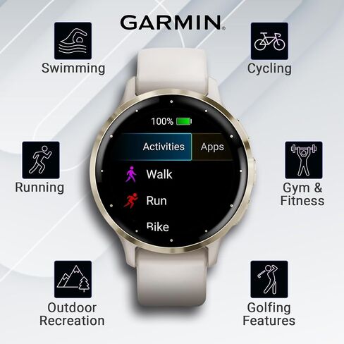 Garmin Venu 3 GPS Smartwatch AMOLED Display 45 mm Watch, Advanced Health and Fitness Features, Up to 14 Days of Battery, Wheelchair Mode, Sleep Coach, Black with Black Earbuds Bundle in Kuwait