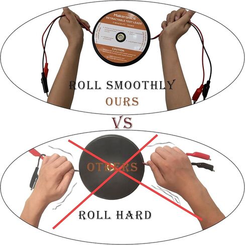 سلكان 30FT 18AWG يؤدي اختبار قابل للسحب مع حقيبة تخزين قابلة للطي | 15 قطعة مجسات خلفية 30 فولت | 5 قطع 4 مم من قابس الموز إلى أسلاك اختبار الدائرة بمشبك التمساح (39.37 بوصة) | قطعتان من مشابك التمساح in Kuwait