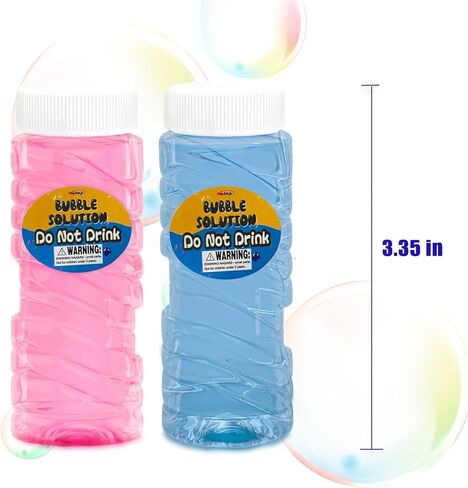 Bubble Gun Refill Solution, High Performance 30 Pack of 2oz Bottles, Compatible with Most Bubble Shooter Guns, Safe and Non-Toxic, Wand Not Included, Colors May Vary in Saudi Arabia