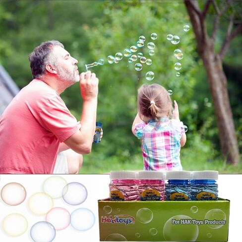 Bubble Gun Refill Solution, High Performance 30 Pack of 2oz Bottles, Compatible with Most Bubble Shooter Guns, Safe and Non-Toxic, Wand Not Included, Colors May Vary in Saudi Arabia