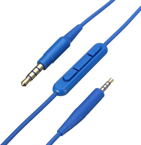 Sqrmekoko Replacement Inline Mic Remote Volume Control Audio Cable Cord Line for Bose SoundTrue Soundlink QC25 QC35 OE2 Headphoes with iPhone Devices(Blue MIC) in Saudi Arabia