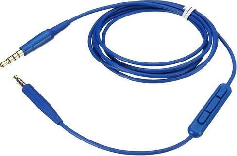Sqrmekoko Replacement Inline Mic Remote Volume Control Audio Cable Cord Line for Bose SoundTrue Soundlink QC25 QC35 OE2 Headphoes with iPhone Devices(Blue MIC) in Saudi Arabia