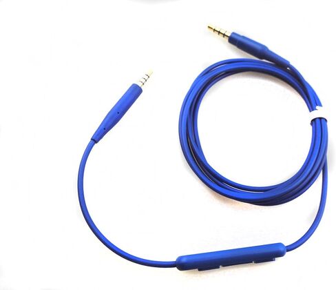 Sqrmekoko Replacement Inline Mic Remote Volume Control Audio Cable Cord Line for Bose SoundTrue Soundlink QC25 QC35 OE2 Headphoes with iPhone Devices(Blue MIC) in Saudi Arabia