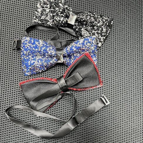 3 قطع من ربطات العنق للرجال من حجر الراين، ربطة عنق للولائم قابلة للتعديل ومربوطة مسبقًا لحفلات الزفاف in Kuwait