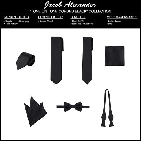 Jacob Alexander Men's Tone on Tone Corded Self-Tie Bow Tie in Saudi Arabia