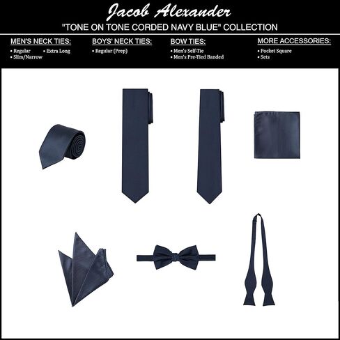Jacob Alexander Men's Tone on Tone Corded Self-Tie Bow Tie in Saudi Arabia
