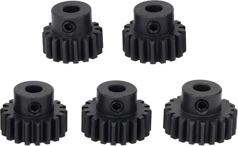 DKKY 5PCS M1 Motor Pinion Gear Metal Hardened Steel Motor Gear 5mm Shaft Pinion Gears Parts Kit 16T 17T 18T 19T 20T for 1/10 1/8 1/7 RC Car Trucks Buggy Brushless Brush Motor in Saudi Arabia