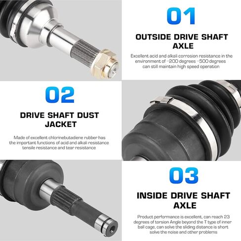 المحور الأمامي الأيسر أو الأيمن CV ومجموعة أدوات المحمل لياماها الكركدن 450/660 4X4 2004 2005 2006 2007 2008 2009، 2 محاور السيرة الذاتية و 2 محامل العجلات in Kuwait
