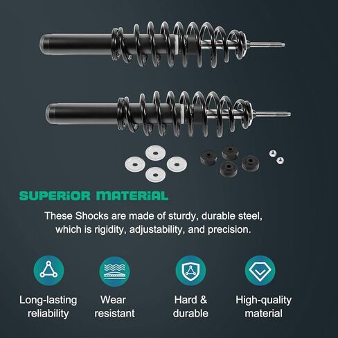 ممتص صدمات زنبركي ملفوف - أمامي يسار ويمين - مع غسالات البطانات، مناسب لجون ديري جاتور HPX 4x4، ديزل، HPX 615E HPX 815E 2004-2020، يستبدل OEM #AM137957 AM135372 (قطعتان) in Kuwait