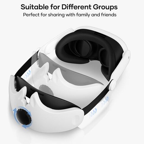 حزام رأس مريح متوافق مع حزام الرأس Meta Quest 3 P3 Elite، دعم معزز قابل للتعديل، ملحقات بديلة لحزام النخبة، حزام رأس VR مع وسادة رأس مريحة in Kuwait