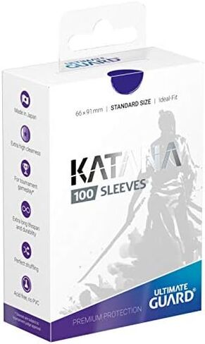 Ultimate Guard أكمام كاتانا زرقاء غير لامعة مقاس قياسي حجم قياسي 100 قيراط أكمام بطاقات حزمة فردية in Saudi Arabia