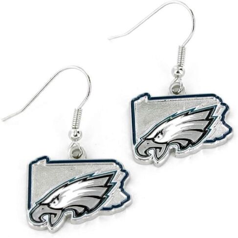 Aminco NFL Philadelphia Eagles Home State Earrings, Oakland Raiders,2.5 in Saudi Arabia