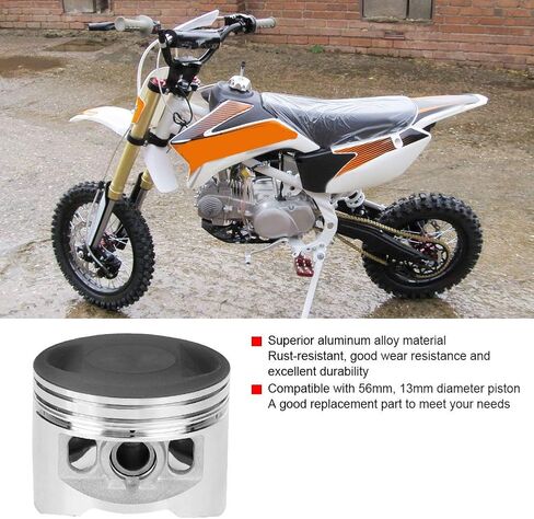 Piston Gasket Kit, 56mm 13mm Aluminum Pin Piston Ring Kit Fit for ZHONGSHEN 140cc Engine PIT PRO DIRT BIKE in Saudi Arabia