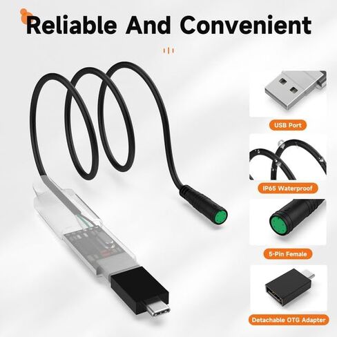 BAFANG USB كابلات البرمجة منتصف محرك عدة، USB تحويل إلى كابل برمجة نوع C ل8fun BBS01 BBS02 BBSHD Ebike عدة تحويل in Kuwait