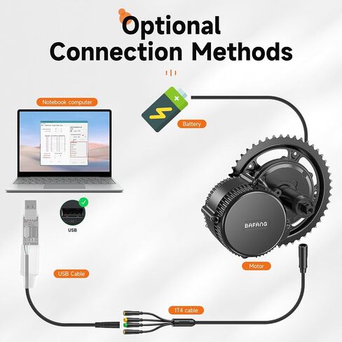 BAFANG USB كابلات البرمجة منتصف محرك عدة، USB تحويل إلى كابل برمجة نوع C ل8fun BBS01 BBS02 BBSHD Ebike عدة تحويل in Kuwait