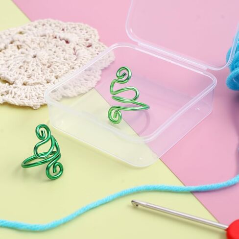 2 Pcs Crochet Ring for Finger,Handmade Crochet Tension Ring,Yarn Tension Ring for Crocheting and Knitting,Gift for Crocheters Knitters,Mom in Saudi Arabia