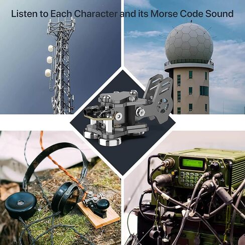 Stainless Steel Mini CW Key Morse Code Key Double Paddle Telegraph Key with Automatic Morse Code Transmitter in Saudi Arabia