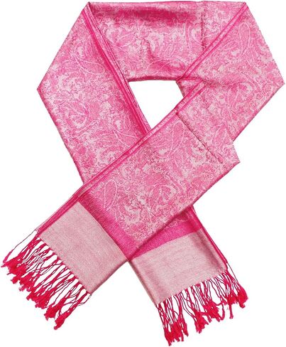 Jacquard Paisley Pashmina Shawl Wrap Elegant Double-Sided Two Tone Vintage Scarf in Saudi Arabia