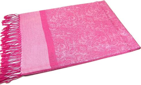 Jacquard Paisley Pashmina Shawl Wrap Elegant Double-Sided Two Tone Vintage Scarf in Saudi Arabia