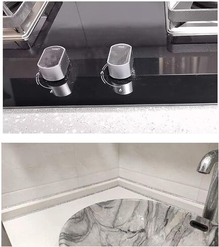 Caulk Strip Self Adhesive, PU Caulk Tape for Bathtub Bathroom Toilet Kitchen(W:7.5MM,White) in Kuwait