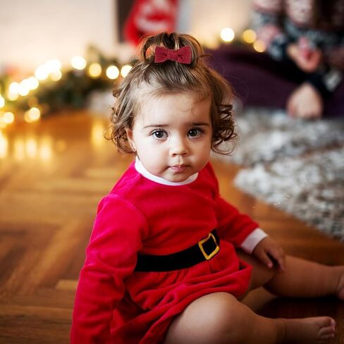 2" Baby Linen Bow Hair Clips: 12pc Boutique Handmade Fully Lined Hair Barrettes for Girls, Toddlers, and Infants of All Ages in Kuwait