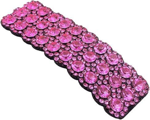2Pcs Pink Rhinestones Snap Hair Clips for Women Girls Rectangular Hairpins Korean Barrettes Hair Accessories，Clips and Barrettes in Saudi Arabia