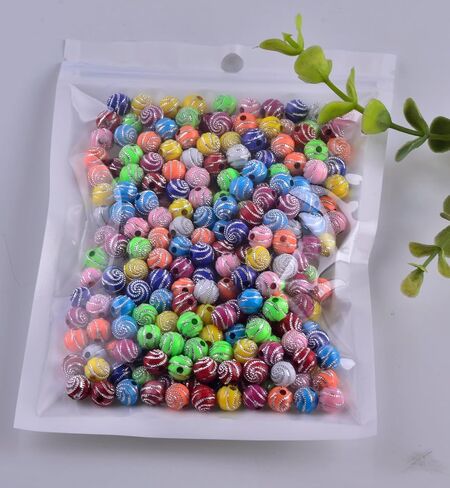 300pcs 8mm Gypsophila Acrylic Beads for Bracelet Jewelry Making, Rhinestone Inlaid Beads for DIY Craft and Beading in Saudi Arabia