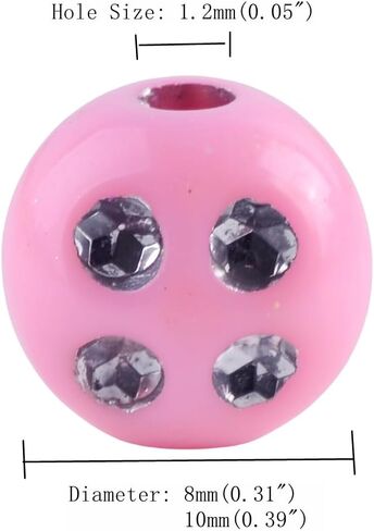 300 قطعة 8 مللي متر خرز أكريليك جيبسوفيلا لصنع المجوهرات والسوار ، خرز مرصع بحجر الراين للحرف اليدوية والديكور in Kuwait