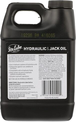 زيت Sta-Lube الهيدروليكي وزيت جاك SL2552-32 فلوريدا. أونصة، زيت غير منظف مضاد للرغوة ومضاد للصدأ بقوة 20 واط in Saudi Arabia
