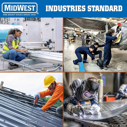 MIDWEST Aviation Snip Set - Left, Right and Straight Cut Offset Tin Cutting Shears with Forged Blade & KUSH'N-POWER Comfort Grips - MWT-6510RLS in Saudi Arabia