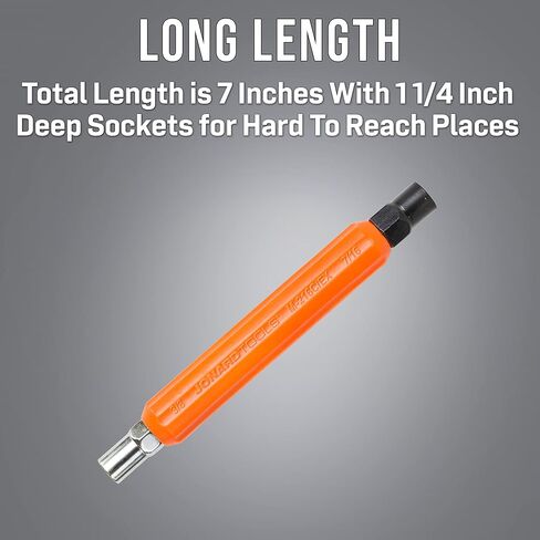 أدوات جونارد M-216C/EX، مفتاح ربط سداسي مقاوم للصدمات مع مقابس سداسية 7/16 بوصة و3/8 بوصة ومقبض مريح، قطر 1 بوصة، طول 7 بوصة، خارجي in Saudi Arabia