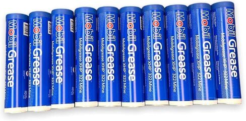 10-CT شحم متنقل عالي التحمل XHP 322 Mine Black Lithium Moly متعدد الأغراض، خرطوشة أنبوب شحم تشحيم للسيارات، 13.7 أونصة، صندوق مكون من 10 خراطيش in Kuwait