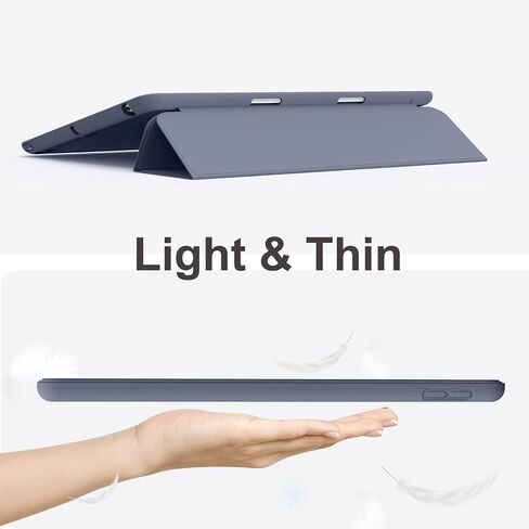 حافظة لجهاز iPad الجيل التاسع 2021/ حافظة iPad الجيل الثامن 2020 / حافظة iPad الجيل السابع 2019، حافظة من السيليكون مع حامل أقلام لجهاز iPad 9/8/7 10.2 بوصة، خاصية النوم/الاستيقاظ التلقائي، أخضر in Kuwait