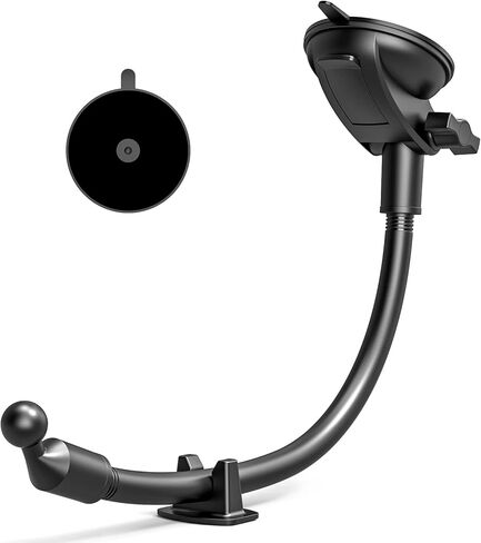 استبدال كأس شفط ZEEHOO للسيارة، حامل كأس شفط GPS [مفصل كروي 17 مم وذراع طويلة معقوفة] لشاحن السيارة اللاسلكي، حامل هاتف السيارة وGarmin Nuvi، لوحة القيادة والزجاج الأمامي in Kuwait