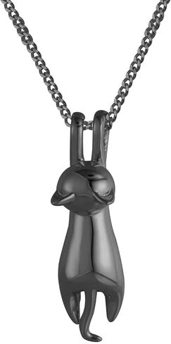 S.Leaf S925 Sterling Silver Cat Necklace Polish Mirror Silver Cat Pendant Necklace Cat Gifts for Cat Lovers in Saudi Arabia