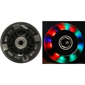 LED INLINE WHEELS 76mm 82a Skate Roller blade Ripstik Luggage LIGHT UP 2-Pack w/ Bearings in Kuwait