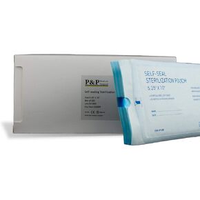 Sterilization Pouches 5.25"x10" Self-Sealing Autoclave Bags with Indicators for Professional Surgical Instrument Cleaning by P&P Medical Surgical (600) in Saudi Arabia
