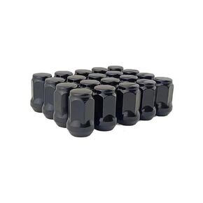 20 Pcs Black Wheel Nuts Closed End Bulge Acorn Lug Nuts M12x1.25,m12x1.5,m14x1.5,1/2-20",Hex 19mm,Height 35mm Wheel Nuts(1-2-20) in Kuwait