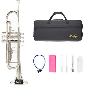 LeSage Student Trumpets Standard Bb Brass Trumpet for Beginner Black Trumpet b Flat with 7c Mouthpiece in Kuwait