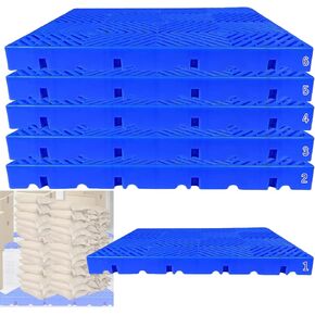 2pcs البليت المعينات الحرة الربقية 23.6x11.8x1.18in سعة التحميل 4500 رطل ، منصة بلاستيكية مناسبة للمنزل ، أرضيات الحيوانات الأليفة ، مستودعات التراص شحن - منصات للبيع تجنب البضائع الرطبة قدر الإمكان in Kuwait