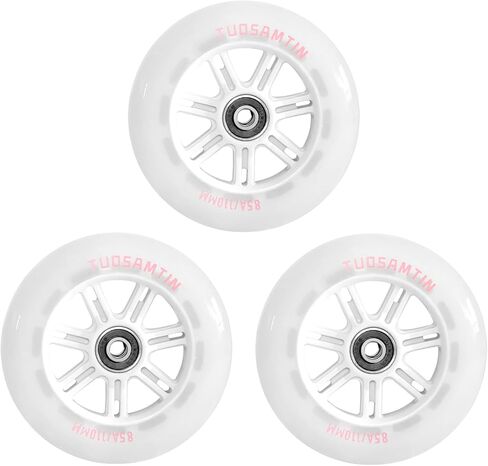 Inline Skate High Elastic Wheels Outdoor & Indoor 85a Inline Skate Replacement Wheels with ABEC-9 Bearings, 80mm (4-Pack)110mm(3-Pack) Diameter (80mm (4-Pack)) in Saudi Arabia