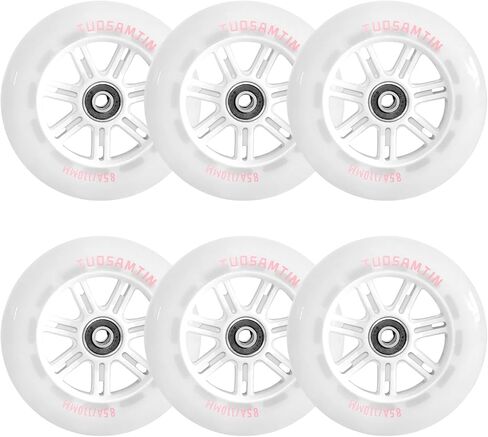 Inline Skate High Elastic Wheels Outdoor & Indoor 85a Inline Skate Replacement Wheels with ABEC-9 Bearings, 80mm (4-Pack)110mm(3-Pack) Diameter (80mm (4-Pack)) in Saudi Arabia