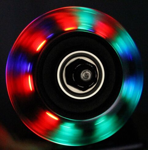 LED INLINE WHEELS 76mm 82a Skate Roller blade Ripstik Luggage LIGHT UP 2-Pack w/ Bearings in Saudi Arabia
